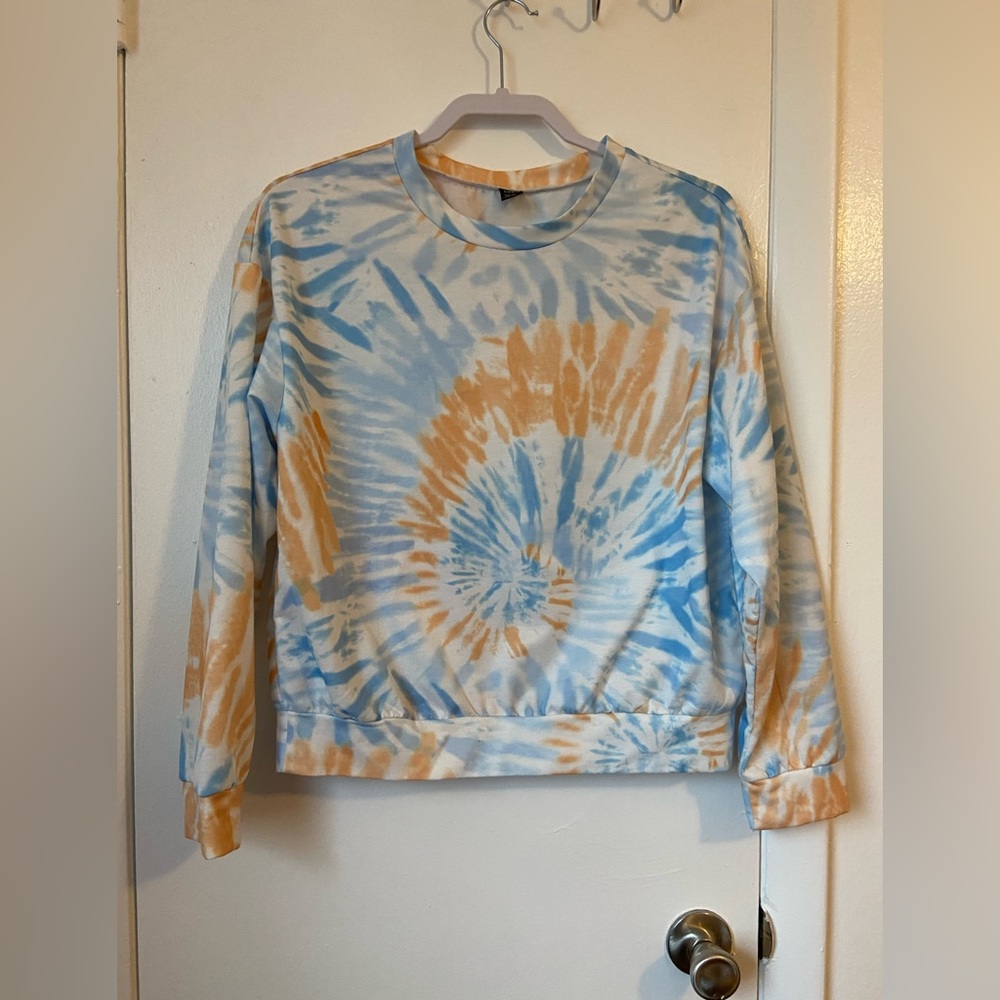 SHEIN - Tie-Dye Shirt Sweater